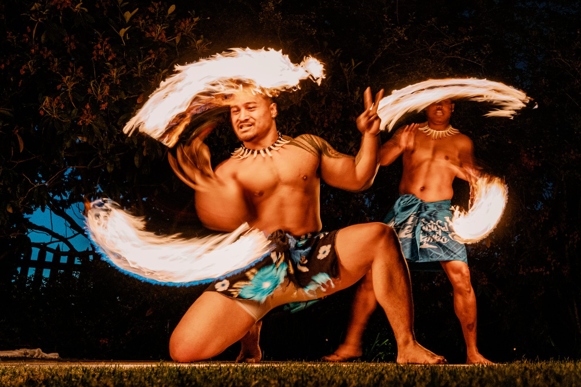 Tonga dancers at Jen and Sage's wedding