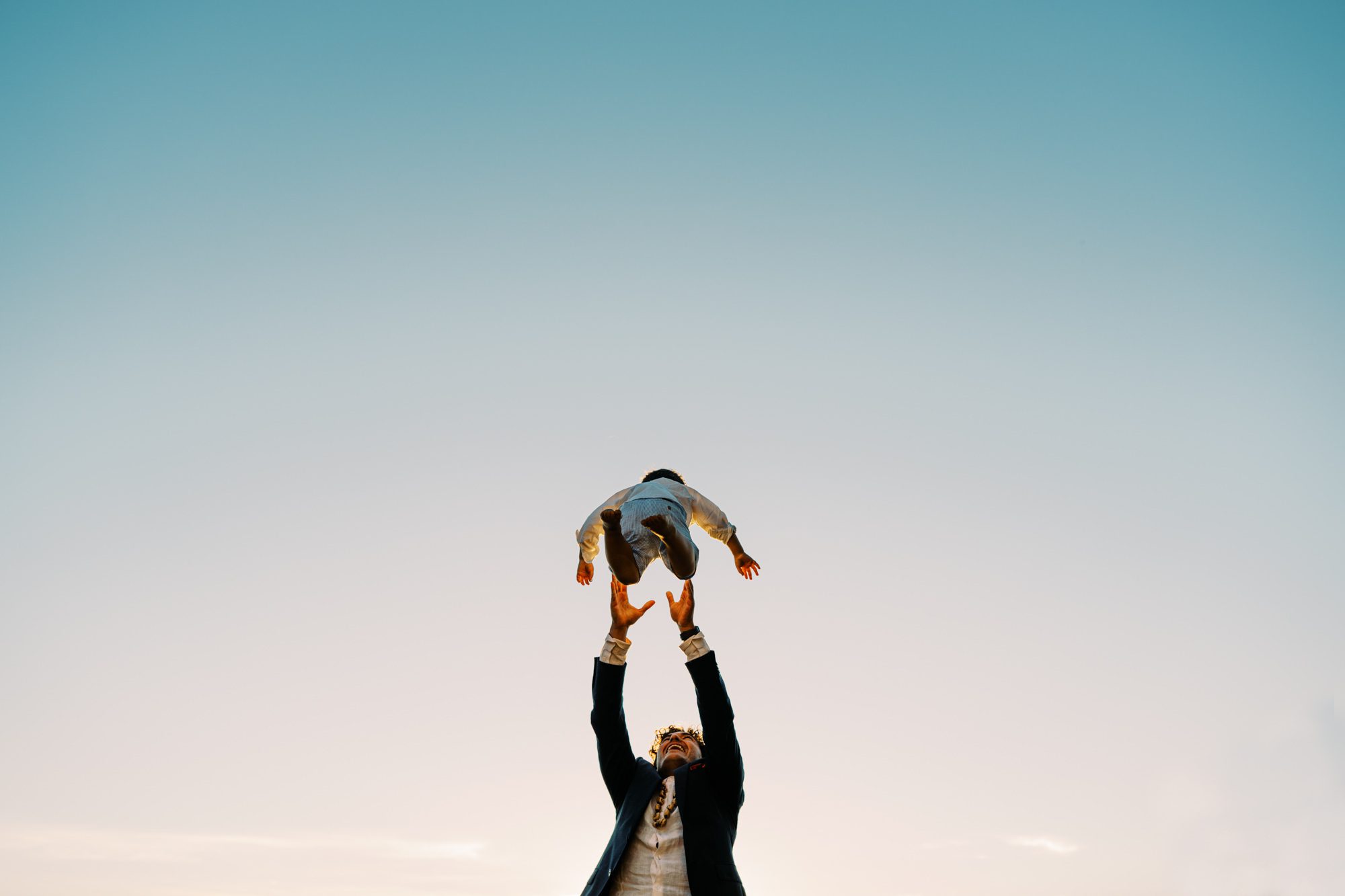 Uncle and nephew share a moment