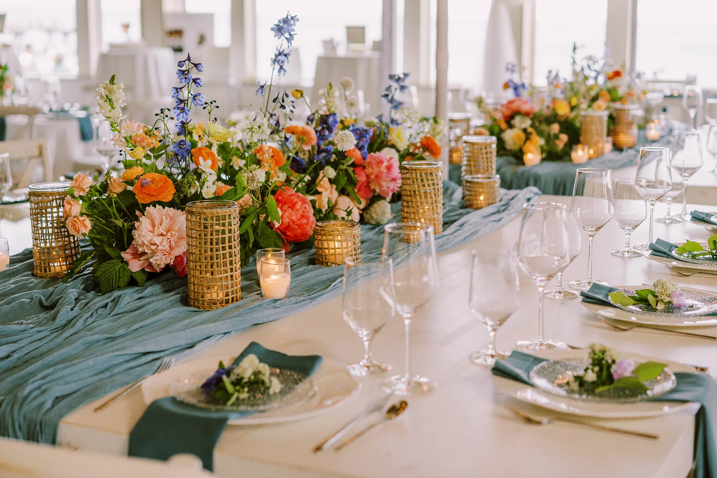 Edmonds Waterfront Center wedding venue designed by Weddings by Wendy, Florals by Twisted Bramble